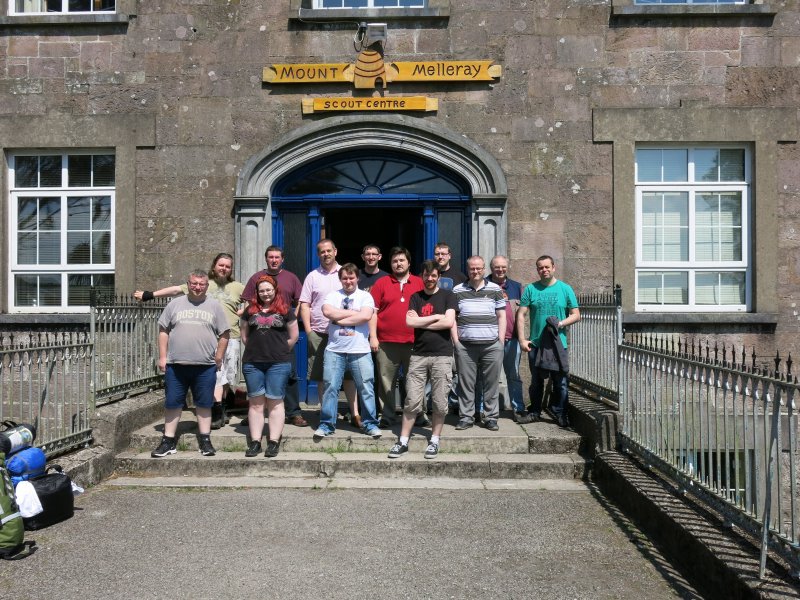 Group shot of many of the attendees of the first GaelHack