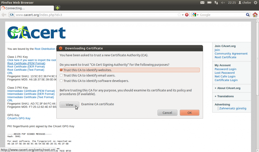 ImportRootCert