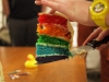 Inside the rainbow cake