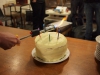 Cake lit by blowtorch